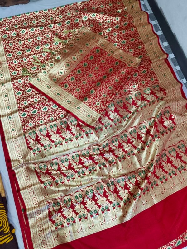 Banarasi All Work Meenakari Dupatta Saree