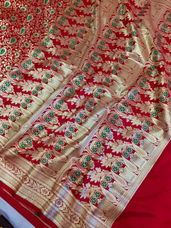 Banarasi All Work Meenakari Dupatta Saree - Image 2