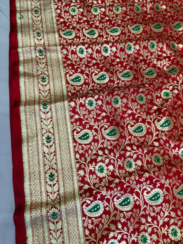 Banarasi All Work Meenakari Dupatta Saree - Image 3